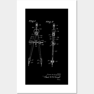 Compass Vintage Patent Hand Drawing Posters and Art